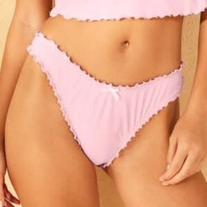 NWT Wild Fable Light Pink Mid Rise Super Cheeky Bikini Bottom Size XXS